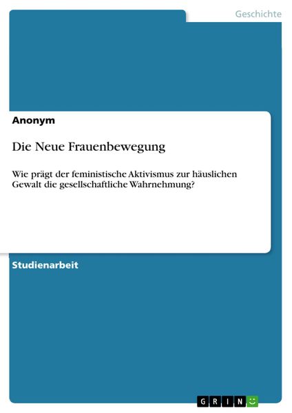 Produktbild: Die Neue Frauenbewegung