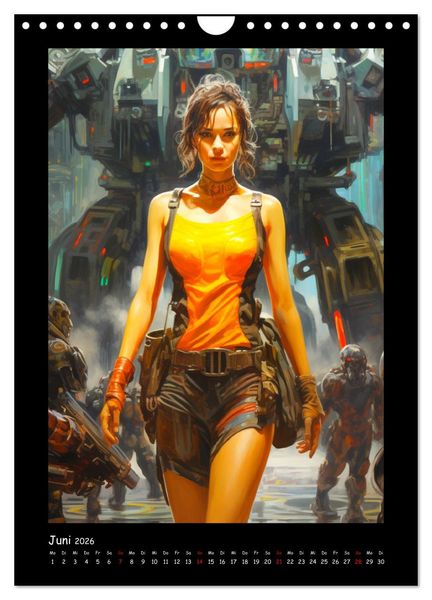 Produktbild: Galaktische Welten. Starke Space Opera-Illustrationen (Wandkalender 2026 DIN A4 hoch), CALVENDO Monatskalender
