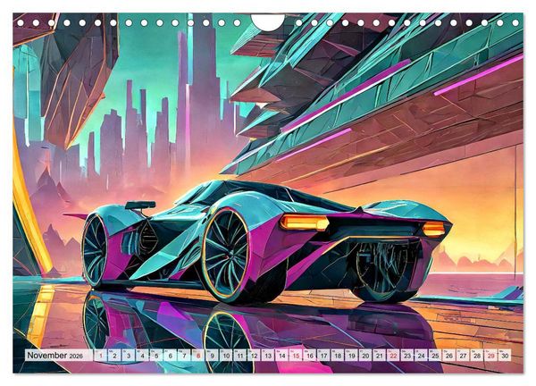 Produktbild: Motoren-Panorama (Wandkalender 2026 DIN A4 quer), CALVENDO Monatskalender