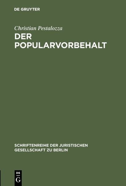 Produktbild: Der Popularvorbehalt