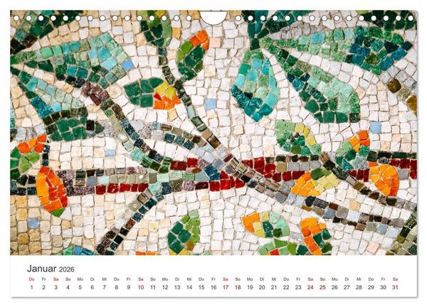 Produktbild: Kunstvolle Mosaike (Wandkalender 2026 DIN A4 quer), CALVENDO Monatskalender