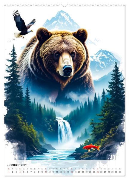 Produktbild: Im Bann der Wildnis (hochwertiger Premium Wandkalender 2026 DIN A2 hoch), Kunstdruck in Hochglanz