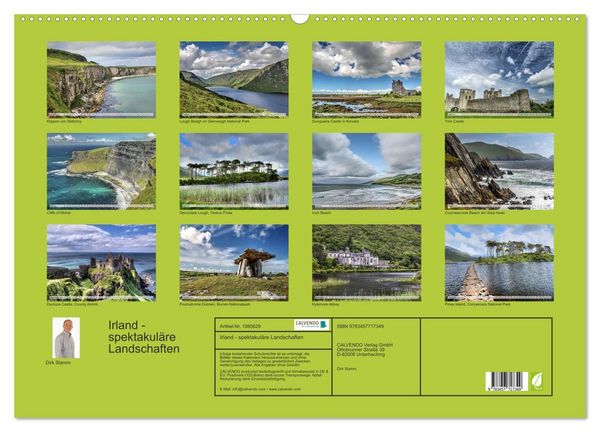 Produktbild: Irland - spektakul&auml;re Landschaften (Wandkalender 2026 DIN A2 quer), CALVENDO Monatskalender