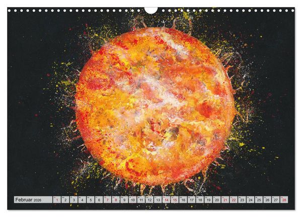 Produktbild: Gemaltes Weltall (Wandkalender 2026 DIN A3 quer), CALVENDO Monatskalender