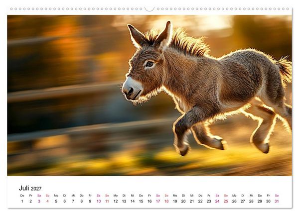 Produktbild: Esel - neugierige Typen (hochwertiger Premium Wandkalender 2027 DIN A2 quer), Kunstdruck in Hochglanz