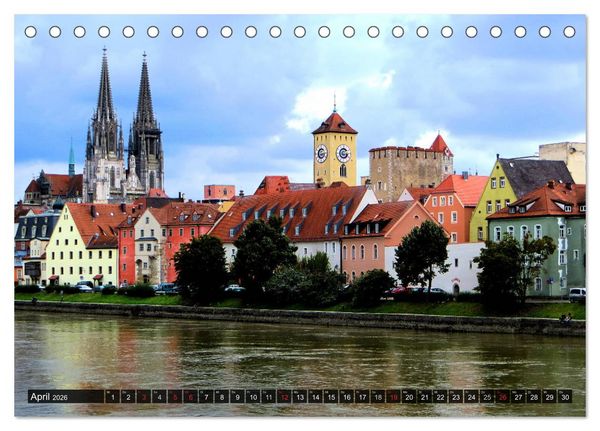 Produktbild: REGENSBURG - Impressionen (Tischkalender 2026 DIN A5 quer), CALVENDO Monatskalender