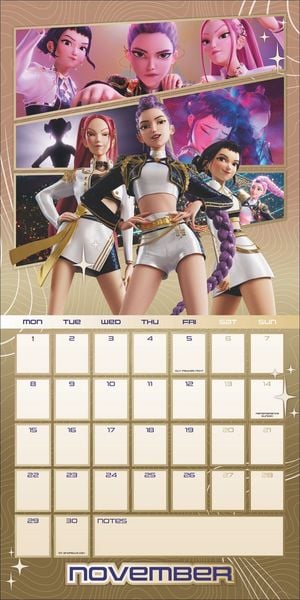 Produktbild: KPop Demon Hunters Broschurkalender 2027