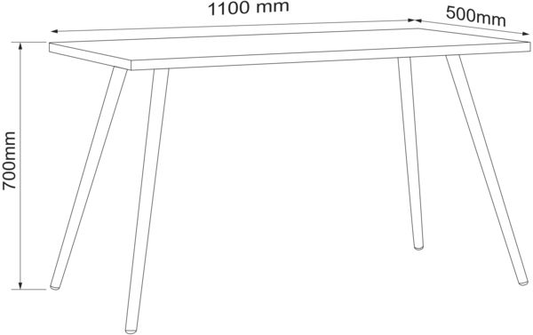 Produktbild: Schreibtisch B&uuml;rotisch Computertisch Salia 110x50