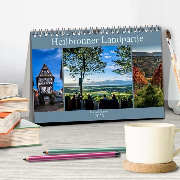Produktbild: Heilbronner Landpartie (Tischkalender 2026 DIN A5 quer), CALVENDO Monatskalender