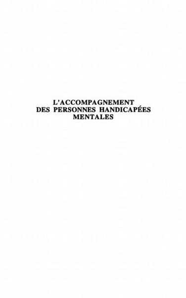 Produktbild: L'accompagnement des Personneshandicapees Mentales