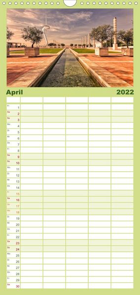 Produktbild: Familienplaner Barcelona - Stadtansichten (Wandkalender 2022 , 21 cm x 45 cm, hoch)