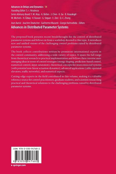 Produktbild: Advances in Distributed Parameter Systems