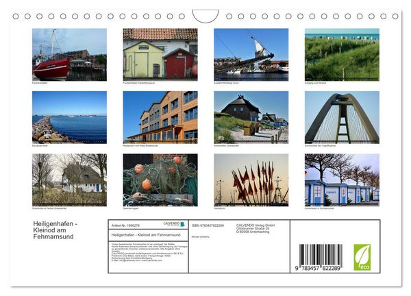Produktbild: Heiligenhafen - Kleinod am Fehmarnsund (Wandkalender 2026 DIN A4 quer), CALVENDO Monatskalender