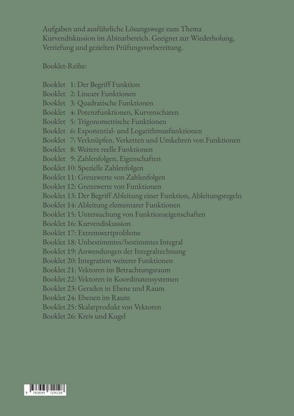 Produktbild: Mathematik f&uuml;r das Abitur