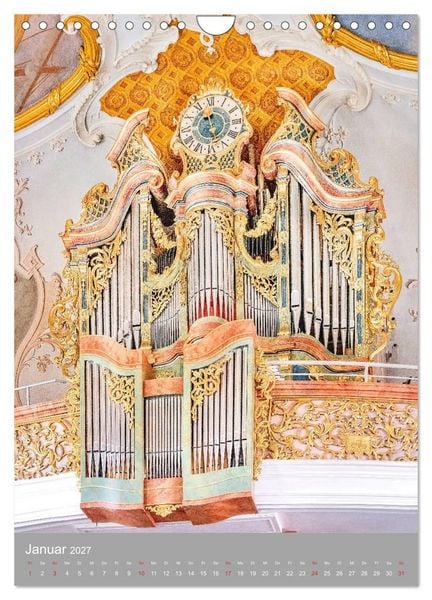 Produktbild: Barock Orgeln, K&ouml;niginnen der Instrumente (Wandkalender 2027 DIN A4 hoch), CALVENDO Monatskalender