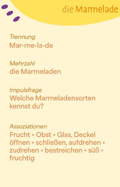 Produktbild: Wortschatzk&auml;rtchen: Lebensmittel