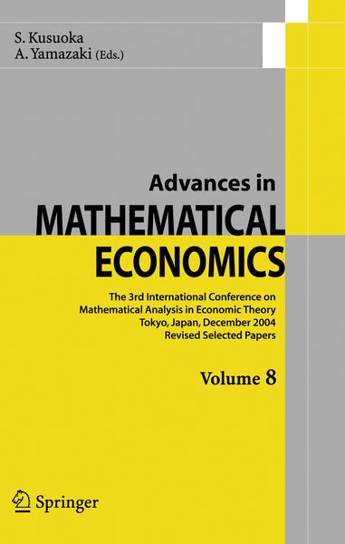 Produktbild: Advances in Mathematical Economics Volume 8