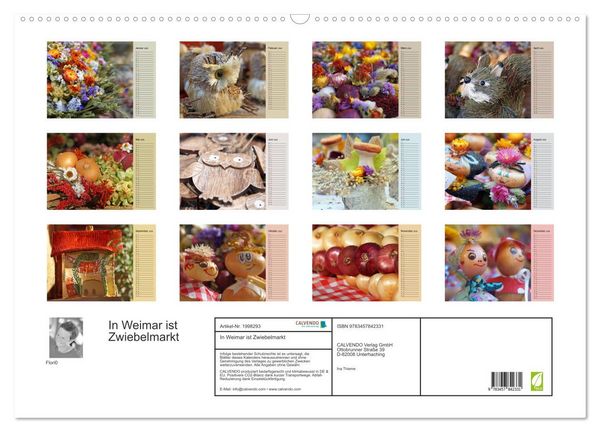 Produktbild: In Weimar ist Zwiebelmarkt (Wandkalender 2026 DIN A2 quer), CALVENDO Monatskalender