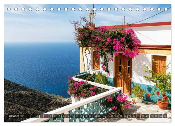 Produktbild: Karpathos &ndash; die unbekannte Sch&ouml;ne (Tischkalender 2026 DIN A5 quer), CALVENDO Monatskalender