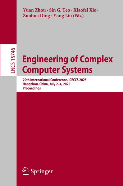 Produktbild: Engineering of Complex Computer Systems
