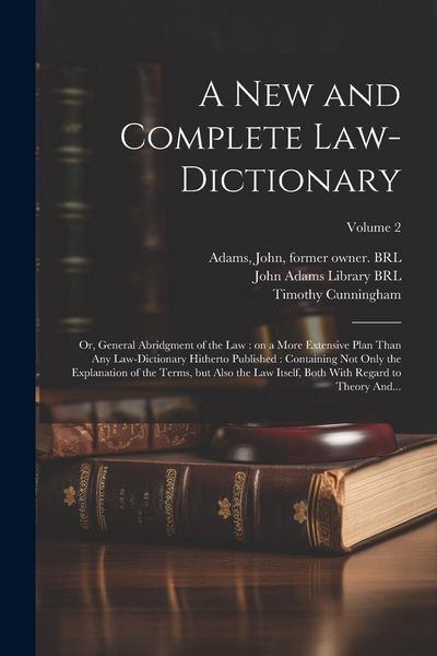 Produktbild: A New and Complete Law-dictionary