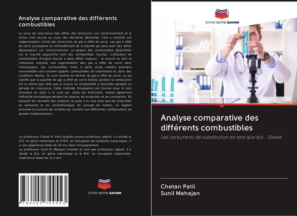 Produktbild: Analyse comparative des diff&eacute;rents combustibles