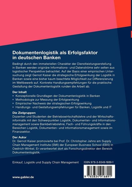 Produktbild: Dokumentenlogistik als Erfolgsfaktor in deutschen Banken