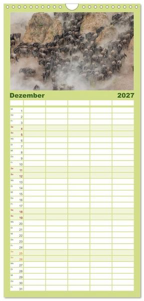 Produktbild: Familienplaner 2027 - Emotionale Momente: Afrika Wildlife. Part 3. mit 5 Spalten (Wandkalender, 21 x 45 cm) CALVENDO