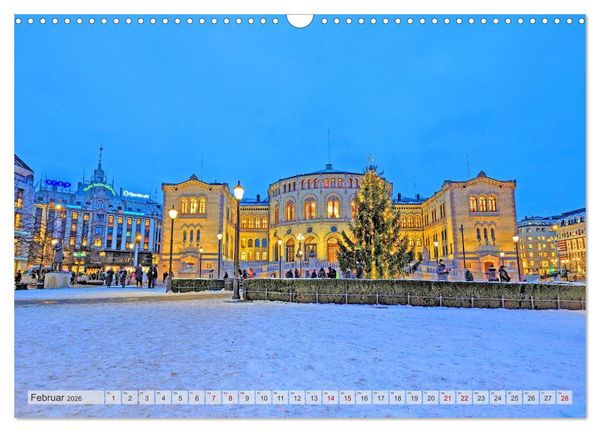 Produktbild: Winterliches Oslo (Wandkalender 2026 DIN A3 quer), CALVENDO Monatskalender