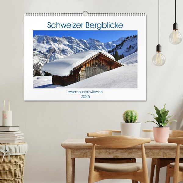 Produktbild: Schweizer Bergblicke (Wandkalender 2026 DIN A2 quer), CALVENDO Monatskalender