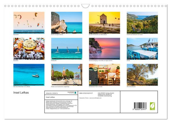 Produktbild: Insel Lefkas (Wandkalender 2026 DIN A3 quer), CALVENDO Monatskalender