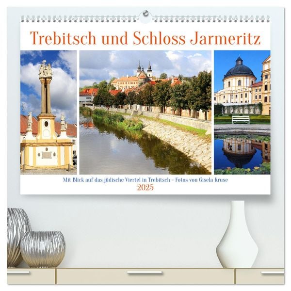 Trebitsch und Schloss Jarmeritz (hochwertiger Premium Wandkalender 2025 DIN A2 quer), Kunstdruck in Hochglanz