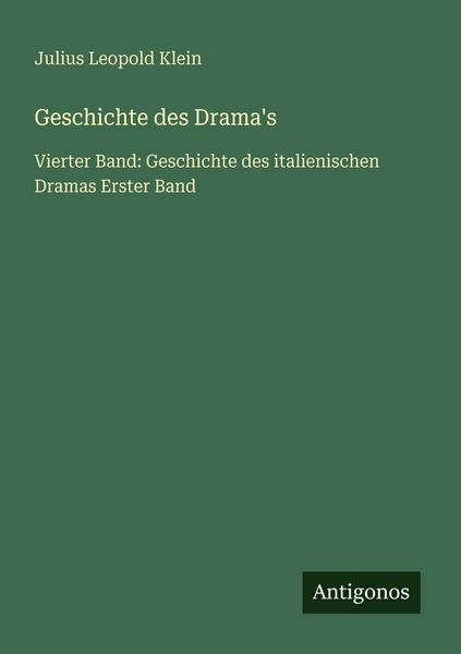Produktbild: Geschichte des Drama's