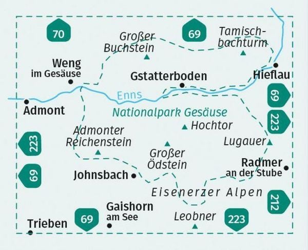 Produktbild: KOMPASS Wanderkarte 206 Nationalpark Ges&auml;use 1:25.000