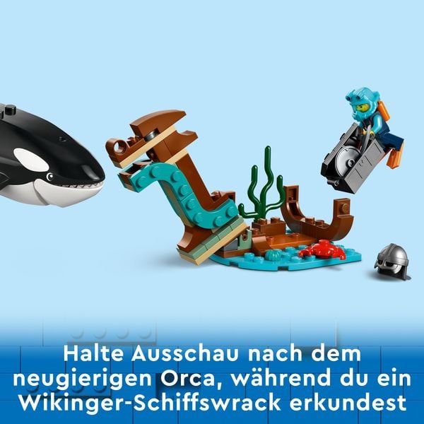Produktbild: LEGO City 60368 Arktis-Forschungsschiff Set, großes Spielzeug-Boot