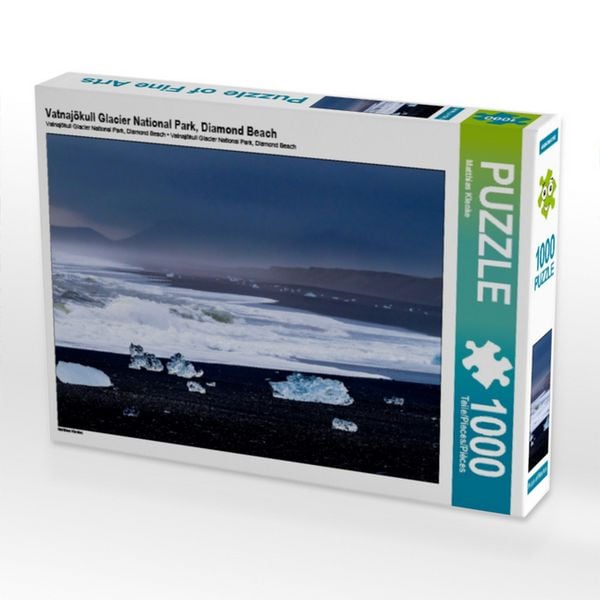 CALVENDO Puzzle Vatnajökull Glacier National Park, Diamond Beach | 1000 Teile Lege-Größe 64 × 48 cm Foto-Puzzle für glückliche Stunden