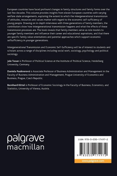 Produktbild: Intergenerational Transmission and Economic Self-Sufficiency