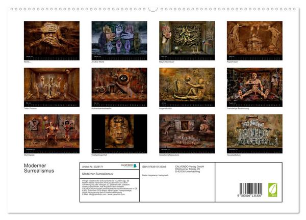 Produktbild: Moderner Surrealismus (hochwertiger Premium Wandkalender 2026 DIN A2 quer), Kunstdruck in Hochglanz