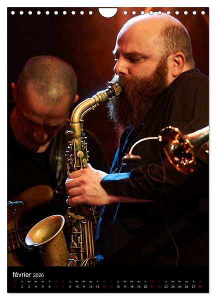 Produktbild: Jazz on sax (Calendrier mural 2026 DIN A4 horizontal), CALVENDO calendrier mensuel