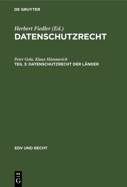 Produktbild: Datenschutzrecht / Datenschutzrecht der L&auml;nder