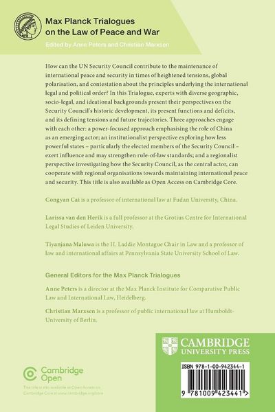 Produktbild: The UN Security Council and the Maintenance of Peace in a Changing World