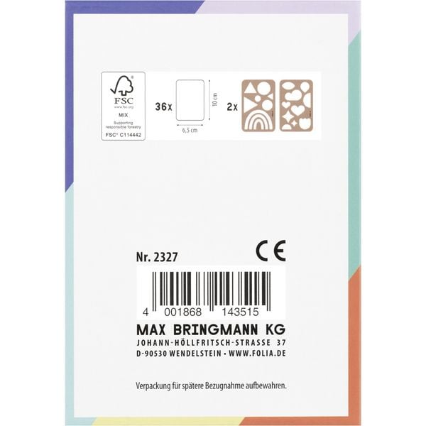 Produktbild: Folia Spielkarten blanko 6,5x10cm