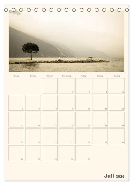 Produktbild: Der Gardasee im Norden 2026 (Tischkalender 2026 DIN A5 hoch), CALVENDO Monatskalender