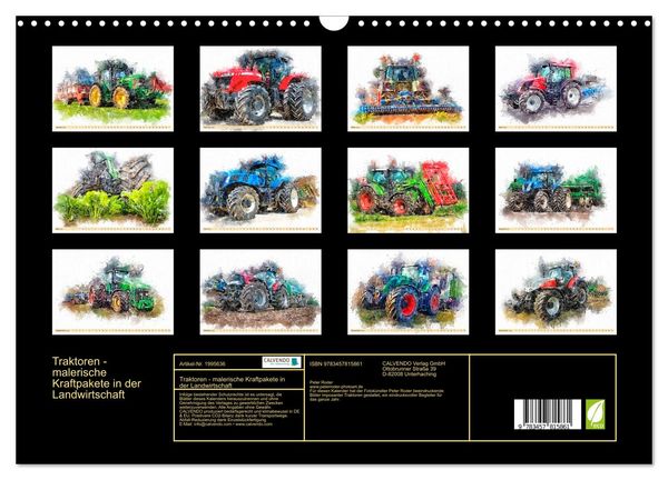 Produktbild: Traktoren - malerische Kraftpakete in der Landwirtschaft (Wandkalender 2026 DIN A3 quer), CALVENDO Monatskalender