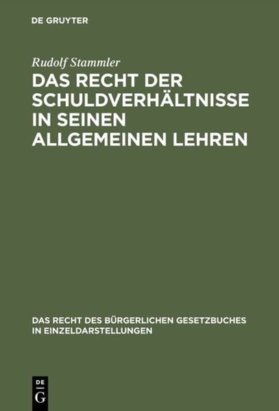 Produktbild: Das Recht der Schuldverh&auml;ltnisse in seinen allgemeinen Lehren