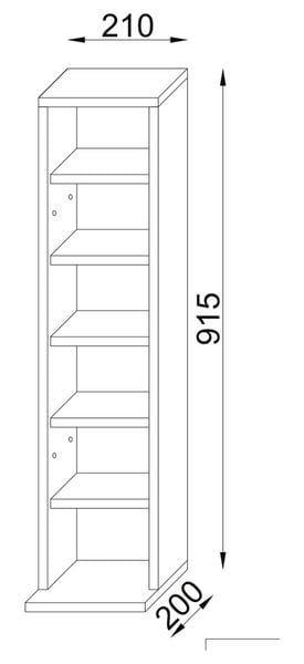 Produktbild: Holz CD DVD Stand Regal Schrank St&auml;nder Milano