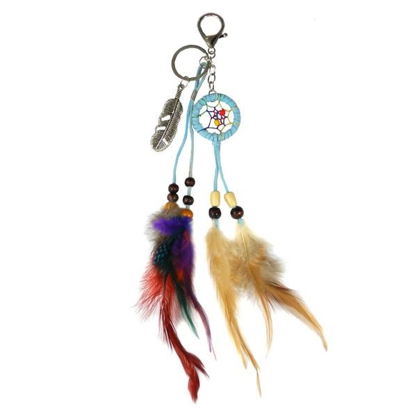 PRACHT Bastelset Traumfänger Anhänger hellblau/braun