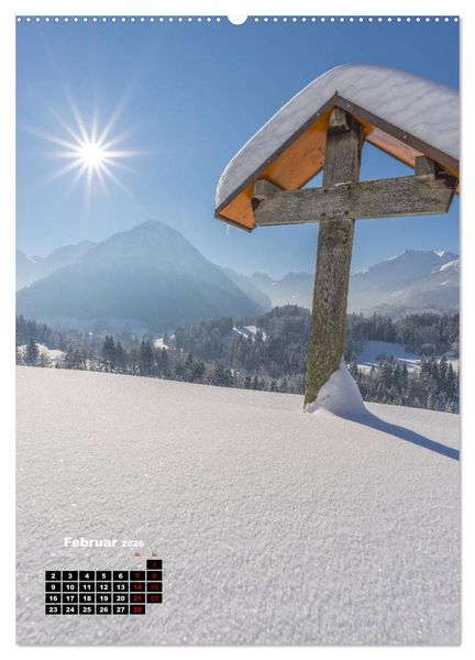 Produktbild: Leichte Wanderziele um Oberstdorf (hochwertiger Premium Wandkalender 2026 DIN A2 hoch), Kunstdruck in Hochglanz