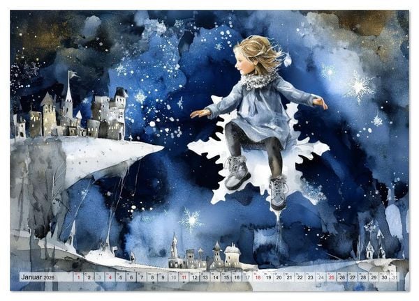 Produktbild: Wind, du himmlisches Kind (hochwertiger Premium Wandkalender 2026 DIN A2 quer), Kunstdruck in Hochglanz
