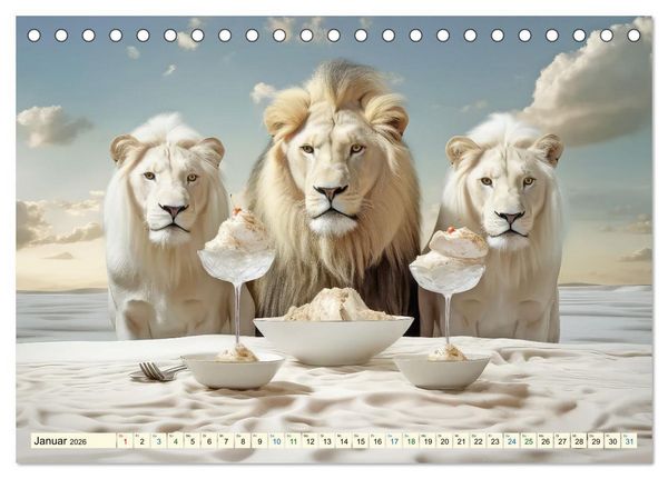 Produktbild: Die Desserttafel ist gedeckt - Humorbilder (Tischkalender 2026 DIN A5 quer), CALVENDO Monatskalender